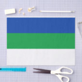 Flagge der Republik Komi Seidenpapier (Handwerk)