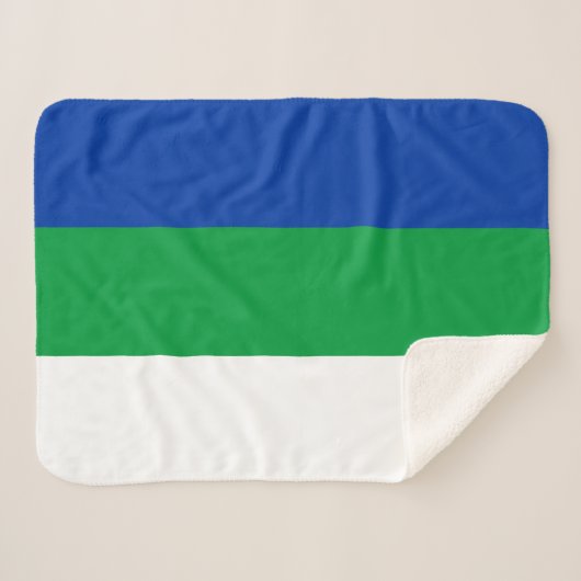 Flagge der Republik Komi Sherpadecke (Vorderseite (Horizontal))