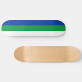 Flagge der Republik Komi Skateboard (Horizontal)