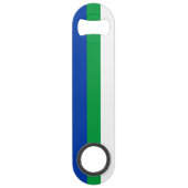 Flagge der Republik Komi Speed Flaschenöffner (Rückseite)