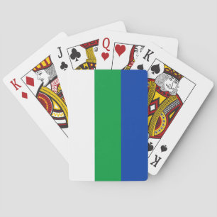 Flagge der Republik Komi Spielkarten