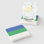 Flagge der Republik Komi Steinuntersetzer (Seitenansicht)