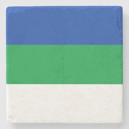 Flagge der Republik Komi Steinuntersetzer (Vorderseite)