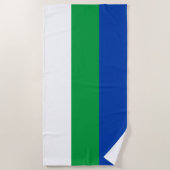 Flagge der Republik Komi Strandtuch (Vorderseite)