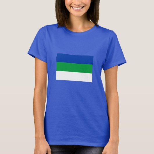 Flagge der Republik Komi T-Shirt (Vorderseite)