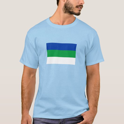 Flagge der Republik Komi T-Shirt (Vorderseite)