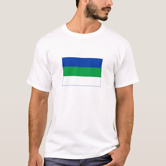 Flagge der Republik Komi T-Shirt (Vorderseite)