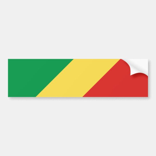 Flagge der Republik Kongo Autoaufkleber (Vorne)