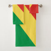 Flagge der Republik Kongo Badhandtuch Set (Insitu)