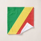 Flagge der Republik Kongo Badhandtuch Set (Waschlappen)