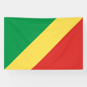 Flagge der Republik Kongo Banner (Horizontal)