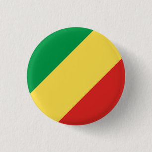 Flagge der Republik Kongo Button