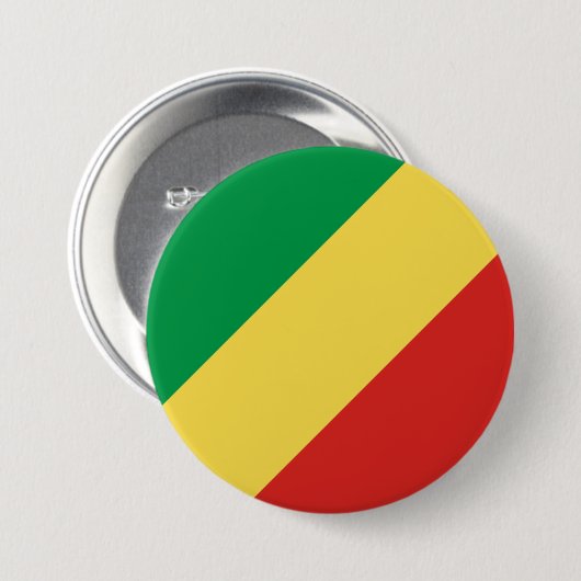 Flagge der Republik Kongo Button (Vorne & Hinten)