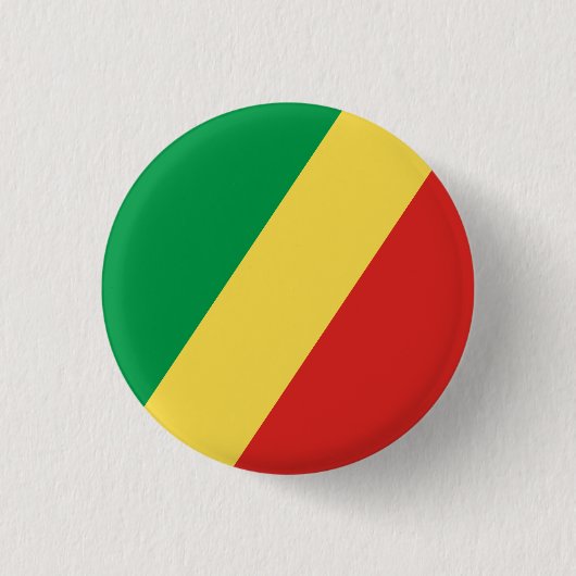 Flagge der Republik Kongo Button (Vorderseite)