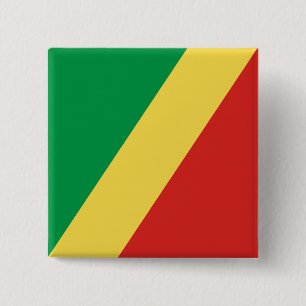 Flagge der Republik Kongo Button