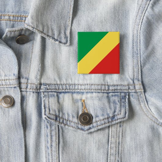 Flagge der Republik Kongo Button (Beispiel)