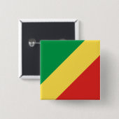 Flagge der Republik Kongo Button (Vorne & Hinten)