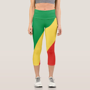 Flagge der Republik Kongo Capri Leggings