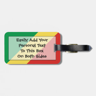 Flagge der Republik Kongo Easy ID Persönliche Date Gepäckanhänger