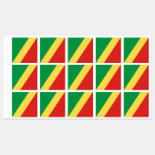 Flagge der Republik Kongo Etiketten (Blatt)