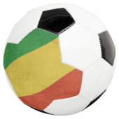 Flagge der Republik Kongo Fußball (Dreiviertel)