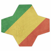 Flagge der Republik Kongo Fußball (Flach)