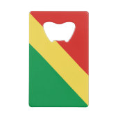 Flagge der Republik Kongo Geldbeutel Flaschenöffner (Vorderseite)