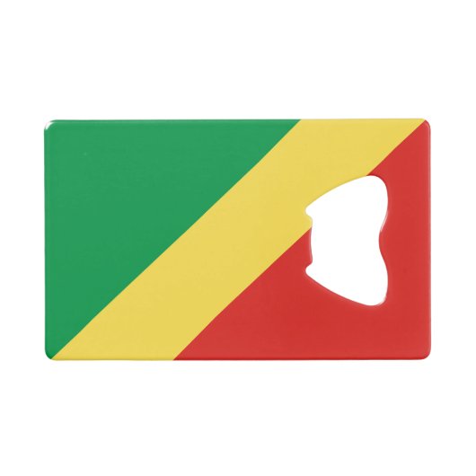 Flagge der Republik Kongo Geldbeutel Flaschenöffner (Vorderseite (Horizontal))