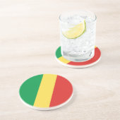 Flagge der Republik Kongo Getränkeuntersetzer (Seite)