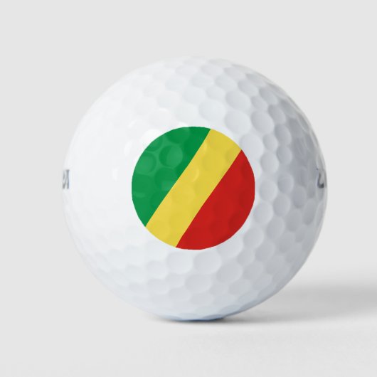 Flagge der Republik Kongo Golfball (Vorderseite)
