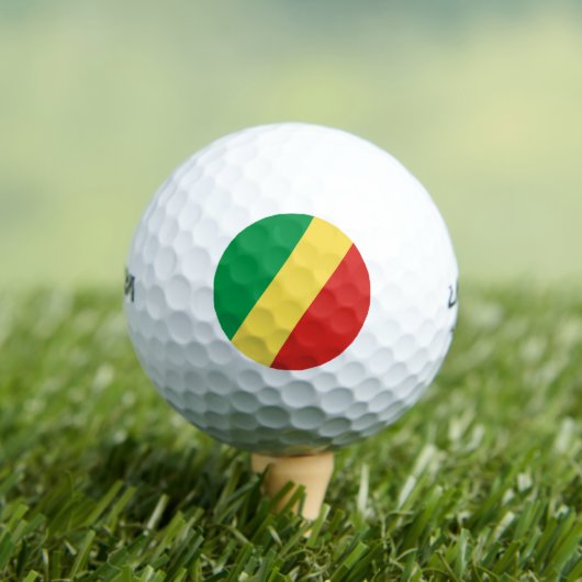 Flagge der Republik Kongo Golfball (Insitu T-Shirt)