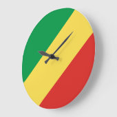 Flagge der Republik Kongo Große Wanduhr (Winkel)