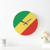Flagge der Republik Kongo Große Wanduhr (Zuhause)