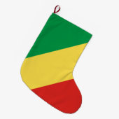 Flagge der Republik Kongo Großer Weihnachtsstrumpf (Vorderansicht (hängend))