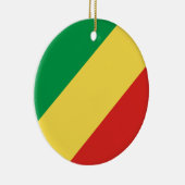 Flagge der Republik Kongo Keramik Ornament (Rechts)