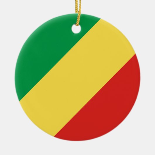Flagge der Republik Kongo Keramik Ornament (Vorne)