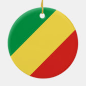 Flagge der Republik Kongo Keramik Ornament (Hinten)