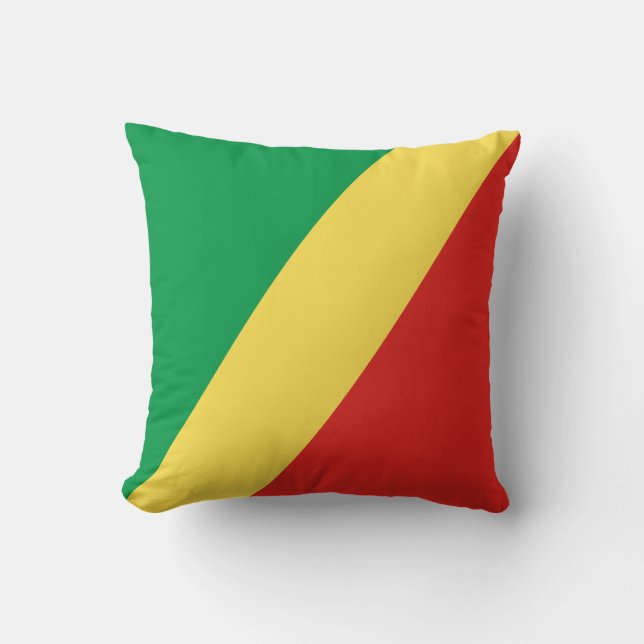Flagge der Republik Kongo Kissen (Vorderseite)