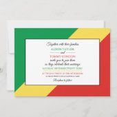 Flagge der Republik Kongo, kongolesische Hochzeit Einladung (Vorderseite)