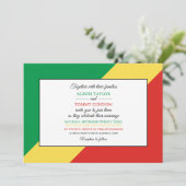 Flagge der Republik Kongo, kongolesische Hochzeit Einladung (Stehend Vorderseite)