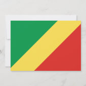 Flagge der Republik Kongo, kongolesische Hochzeit Einladung (Rückseite)