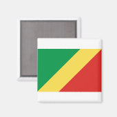 Flagge der Republik Kongo Magnet (Vorderseite/Rückseite)
