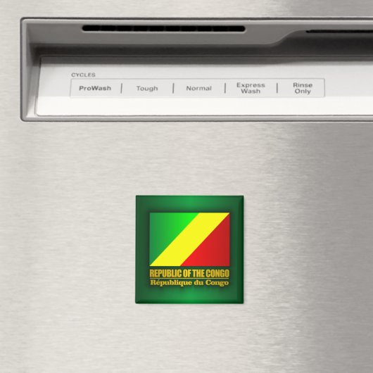 Flagge der Republik Kongo Magnet (In Situ (Geschirrspüler))