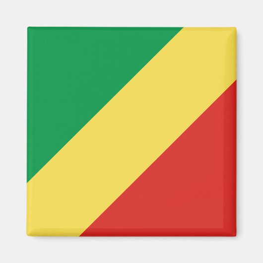 Flagge der Republik Kongo Magnet (Vorne)