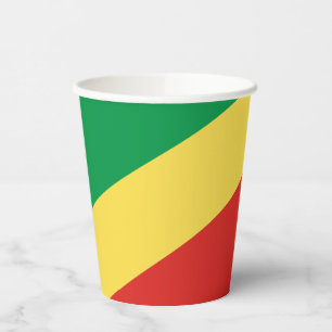 Flagge der Republik Kongo Pappbecher