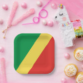 Flagge der Republik Kongo Pappteller (Party)