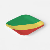 Flagge der Republik Kongo Pappteller (Gewinkelt)