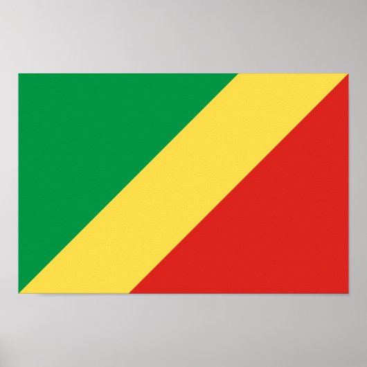 Flagge der Republik Kongo Poster (Vorne)