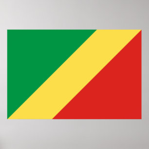 Flagge der Republik Kongo Poster