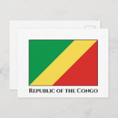 Flagge der Republik Kongo Postkarte (Vorne/Hinten)